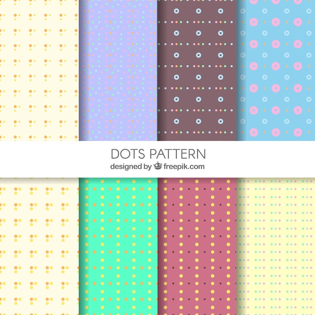 Free Vector decorative polka dot patterns