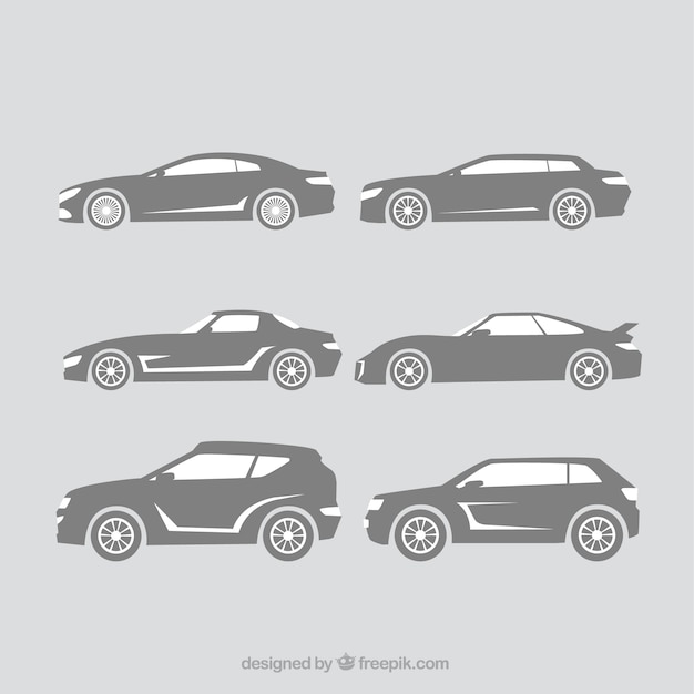 Decorative silhouettes of great cars