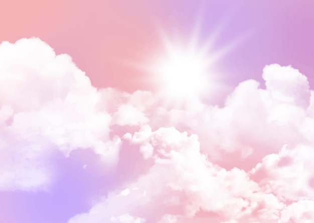 Decorative sugar cotton candy clouds sky background 0302