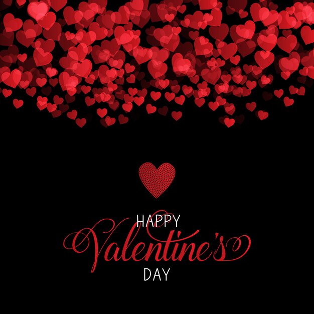 Decorative Valentines Day background with hearts design