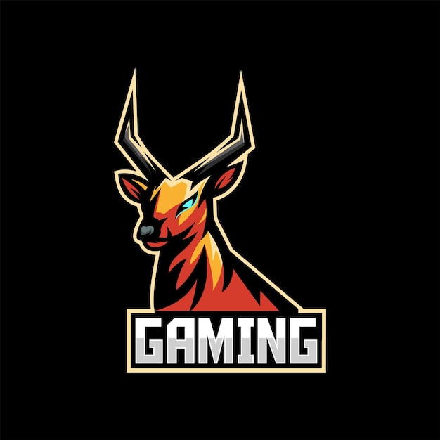 Free vector deer gaming logo vector design