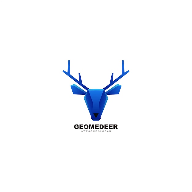 Free Vector deer head logo gradient vector