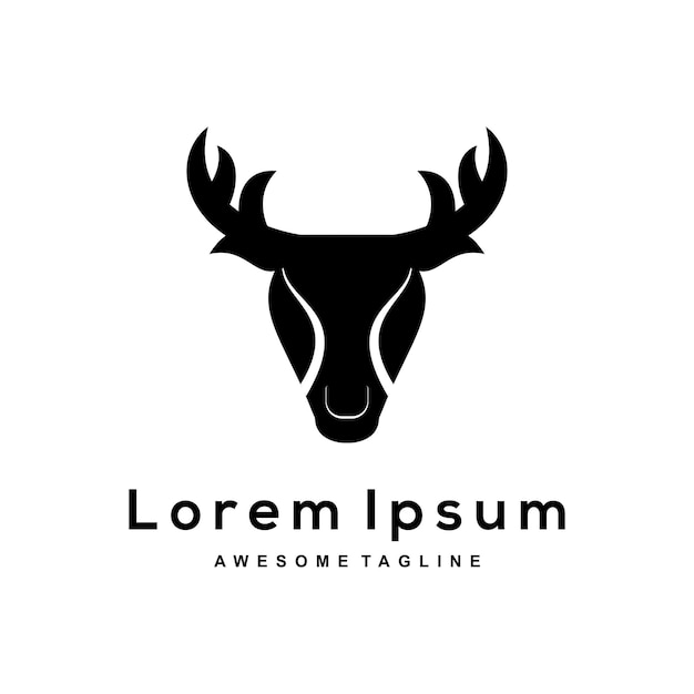 Free Vector deer silhouette logo