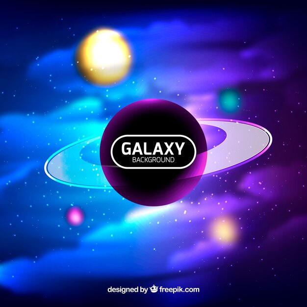 Free Vector defocused background of galaxies