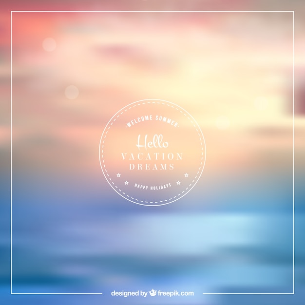 Free Vector defocused background of sea at sunset