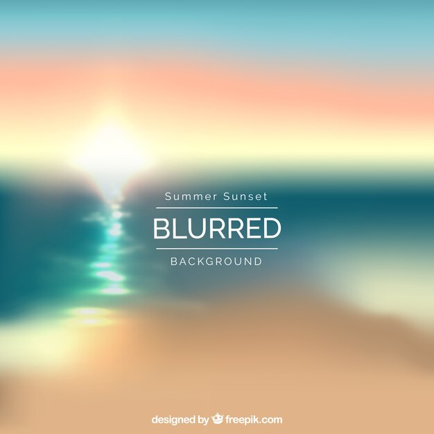 Defocused beach background at sunset