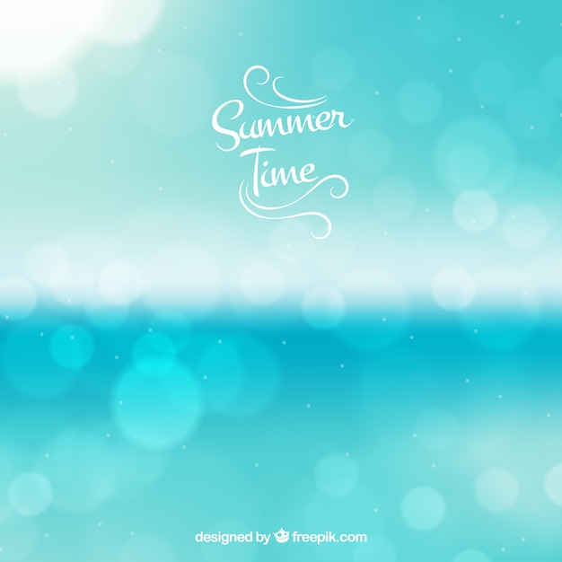 Free Vector defocused sea background with bokeh effect