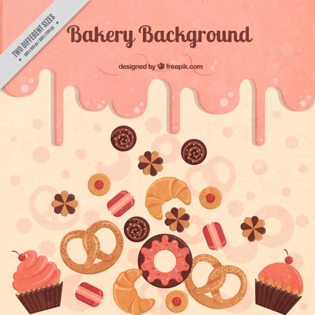 Free Vector delicious bakery background