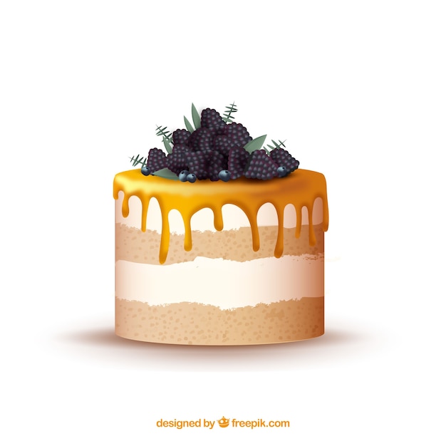 Free Vector delicious cake in realistic style