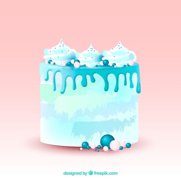 Free Vector delicious cake in realistic style