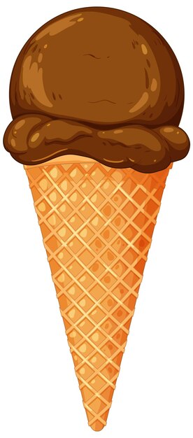 Delicious Chocolate Ice Cream Cone