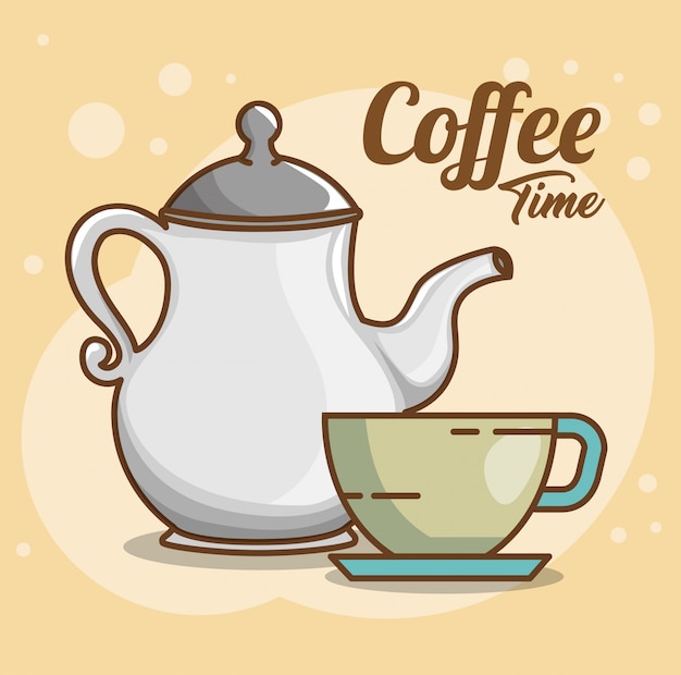 Free Vector delicious coffee time elements