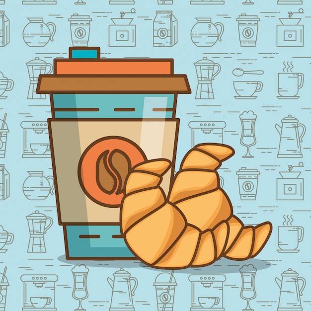 Free Vector delicious coffee time elements