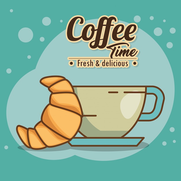 Free Vector delicious coffee time elements