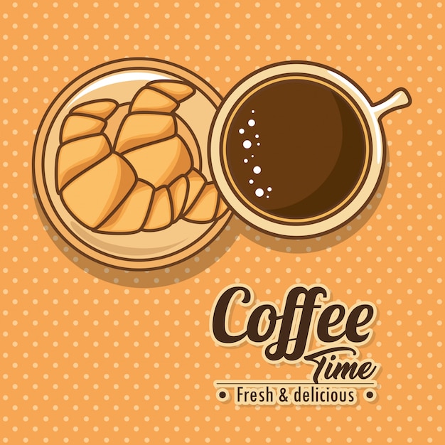 Free Vector delicious coffee time elements