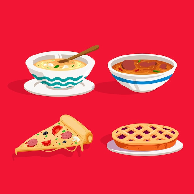 Free Vector delicious comfort food concept