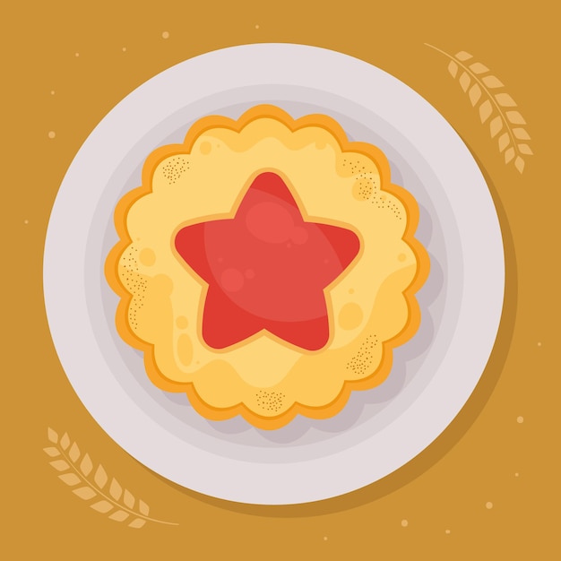 Free vector delicious cookie pastry