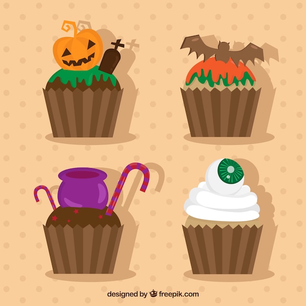 Delicious cupcakes for halloween