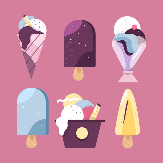 Delicious ice cream collection