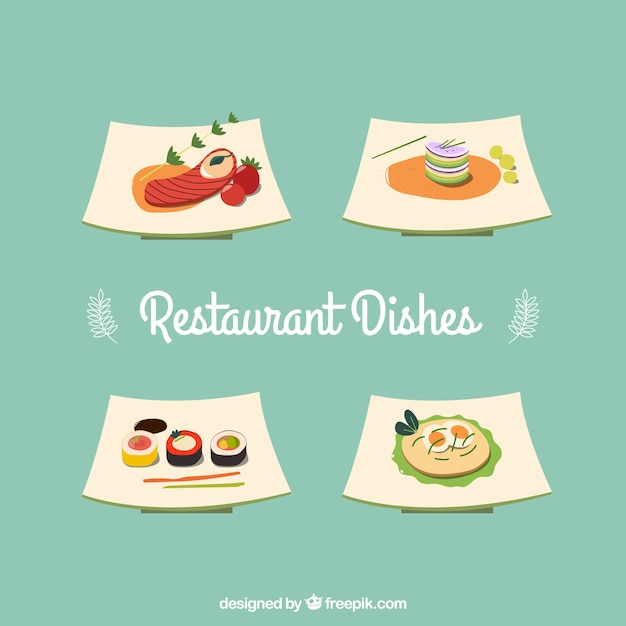 Free Vector delicious japanese food