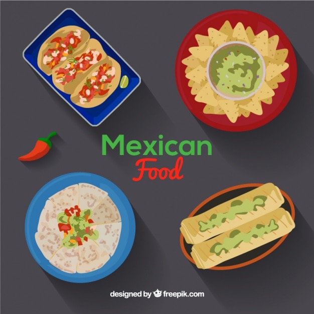 Free Vector delicious mexican food menus