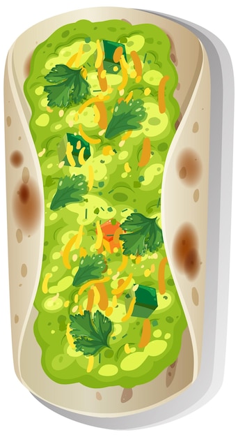 Free Vector delicious mexican guacamole wrap