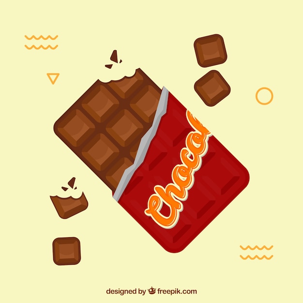 Free vector delicious milk chocolate bar