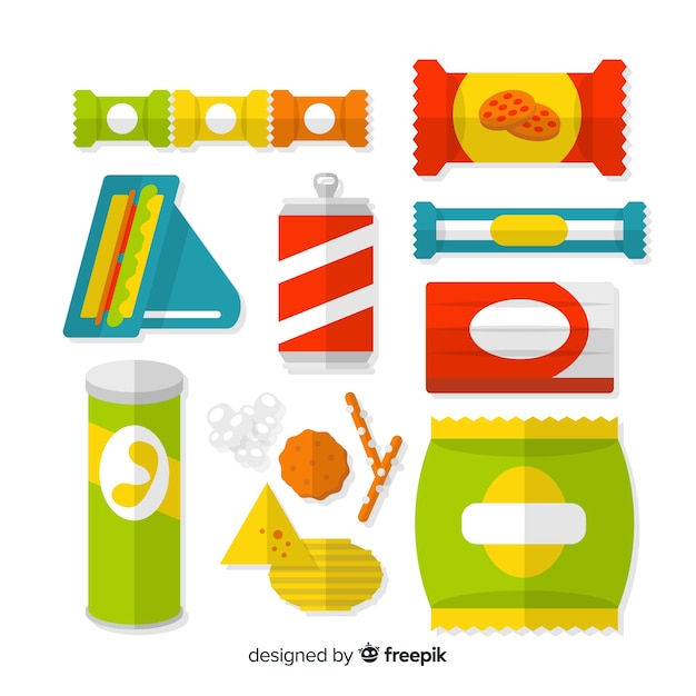 Free Vector delicious snack collection