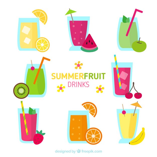 Delicious summer fruit drinks