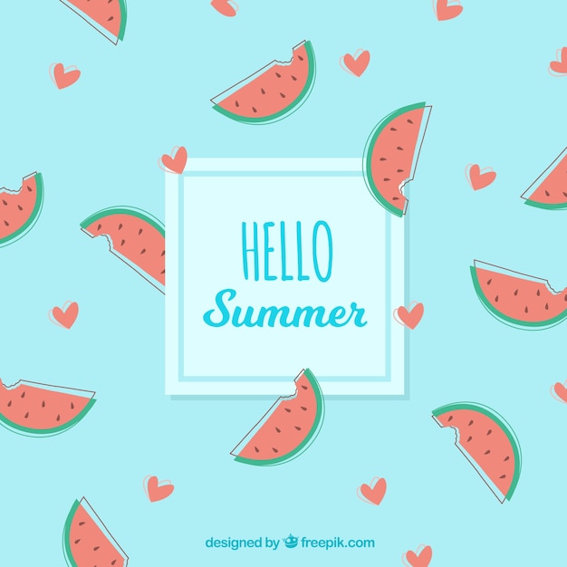 Delicious summer fruits background 