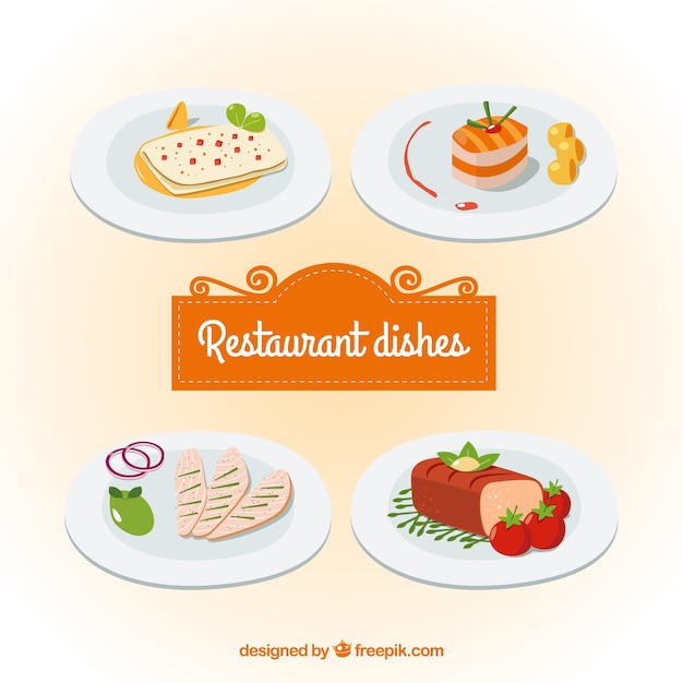 Free Vector delicious varied food