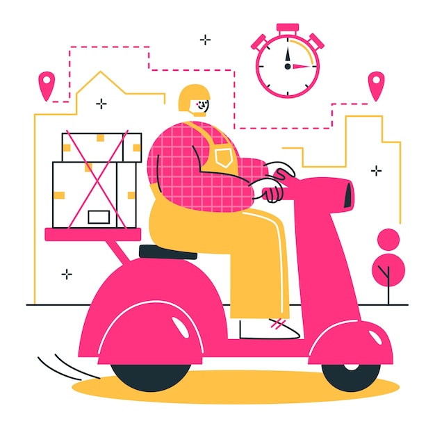 Free Vector delivery  concept illustration