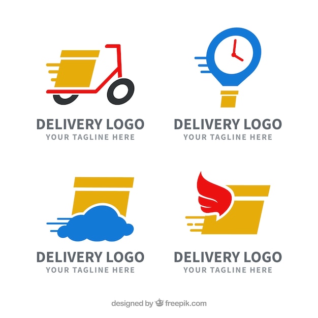 Delivery logos collection for companies