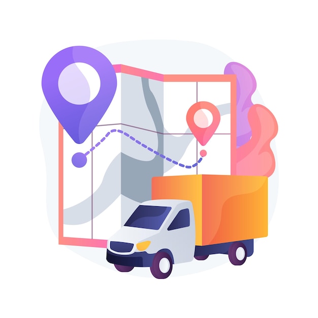 Delivery point abstract concept illustration