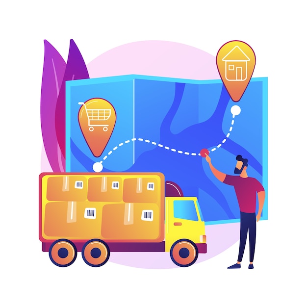 Free vector delivery point illustration