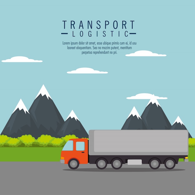 Free Vector delivery service truck isolated 