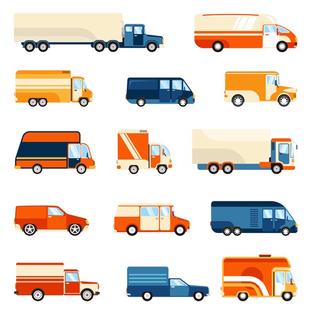 Delivery Trucks Set