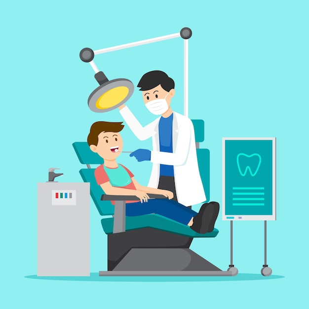 Dental care concept flat design