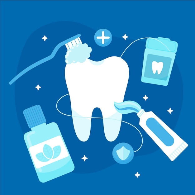 Dental care concept illustration