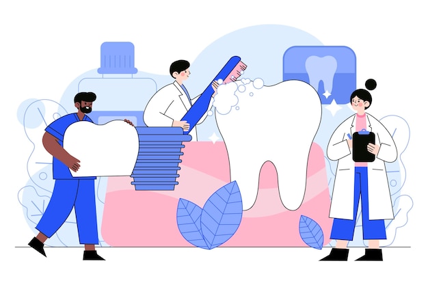 Free Vector dental care concept illustration