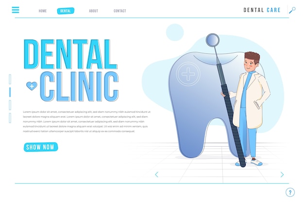 Free Vector dental care concept landing page