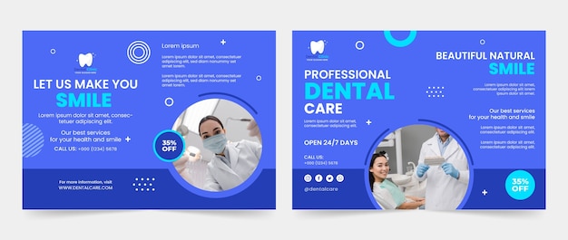 Dental clinic brochure template design