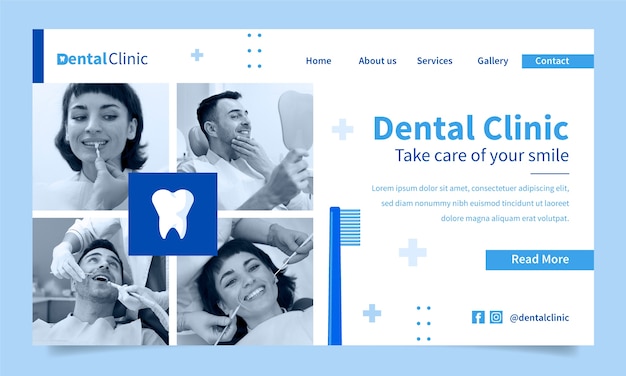 Dental clinic landing page template design