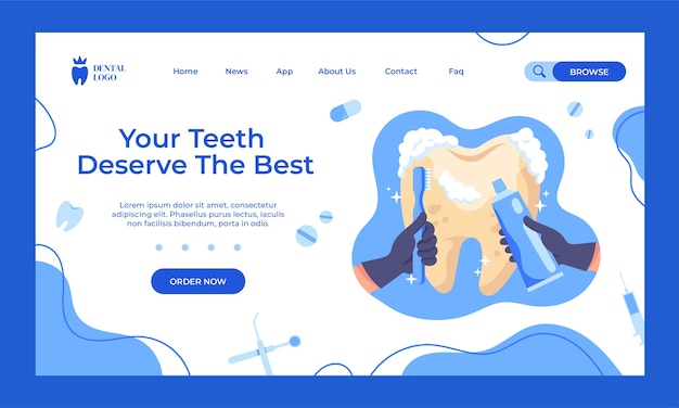 Dental clinic landing page template design