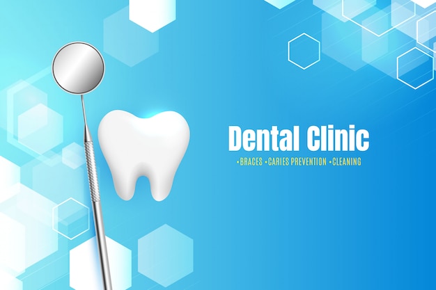 Dental clinic with abstract background