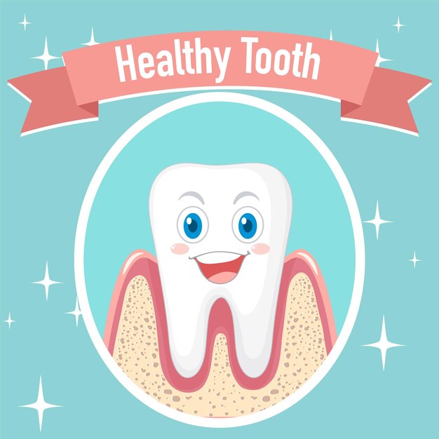 Dental healthy a big tooth poster