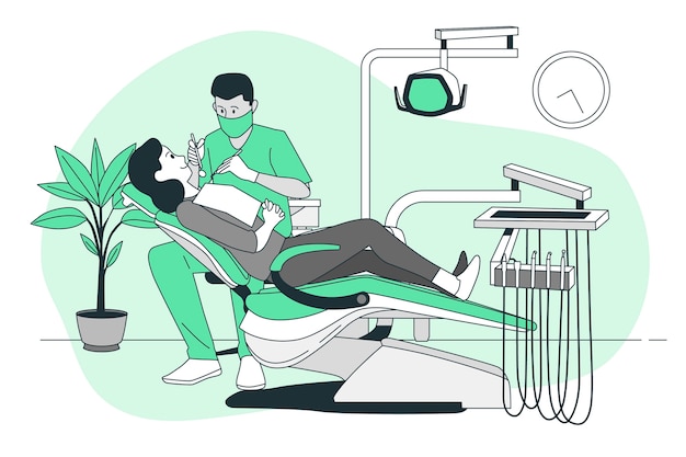 Dentist concept illustration