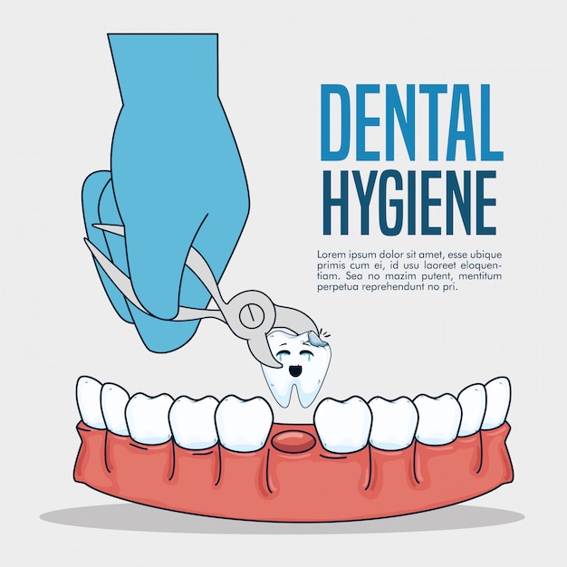 Free vector dentistry medicine and tooth with dental extractor