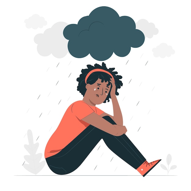 Free Vector depression concept illustration