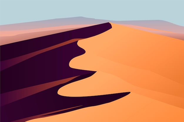 Free Vector desert landscape - background for video conferencing